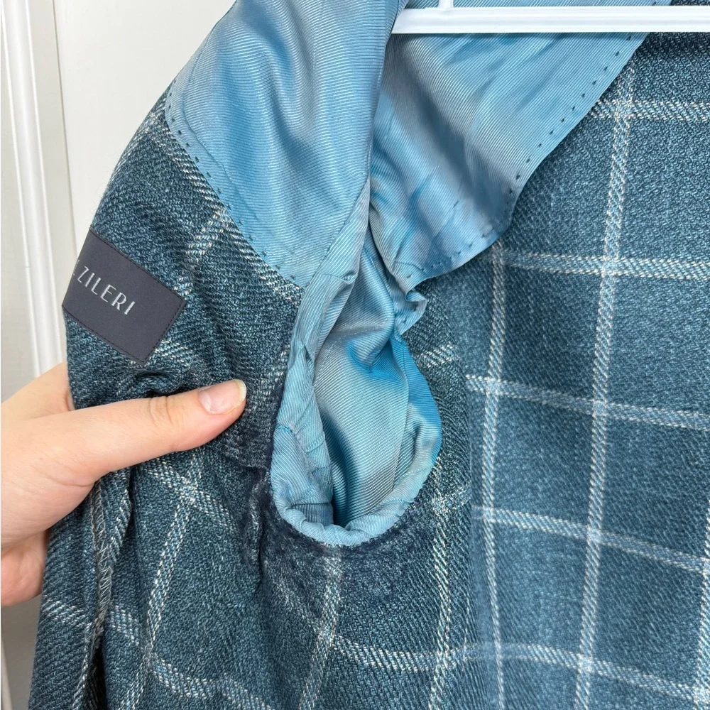 SOLD Pal Zileri Wool Silk Linen Blazer Sport Coat IT 50 = US 40 Made in Italy - Picture 8 of 11